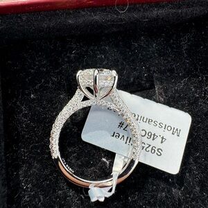 4.46CT S925 Moissanite Silver Ring